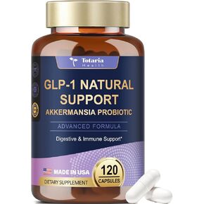 GLP-1 Supplement with Akkermansia Probiotic, Berberine HCI, Garcinia Cambogia, Apple Cider Vinegar, Green Tea Extract,13 in 1 GLP-1 Natural Support, 120 Capsules