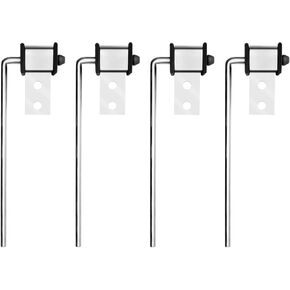 4 Pack Stainless Steel Universal Exhaust Hanger Rod Weld On Bracket, 3/8" Rod 10" Long Heavy Duty Exhaust Hangers Removal Tool