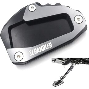منصة Kickstand الدراجات النارية لدوكاتي داير ديزرت مزلقة 2016-2021 ، امتداد CNC Enlarge Extension Support Kickstand Plate Pad (Black)