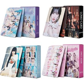 ShaoKun 4Pack/220PCS Twice Photocard,Twice New Album Lomo Cards Greeting Cards Gift for Fan Collection