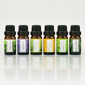 Earnest Living Tea Tree, Peppermint, Lavender, and Eucalyptus Essential Oil Set for Home Diffusers