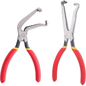 2PCS CHOLICAL DISCHNECT CARS للسيارات ، كماشة موصل كهربائي مع أداة فصل خط خرطوم أولية مضادة للانزلاق.