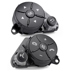Steering Wheel Buttons Replacement Fit for Mercedes Benz C Class W204 2007 2008 2009 2010/ E Class W212 2009 2010 2011/ GLK Class X204 2008 2009 2010 2011 2012, Replace A2048210351 A2048210451