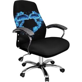 Hummingbird Office Chair Cover Washable Stretchable Desk Chair Cover Office Chair Seat Slipcover 1 Piece High Back Computer Chair Cover Easy to Clean and Reusable,L