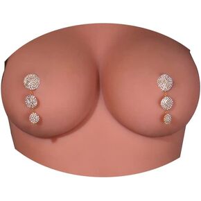 2Pcs Rhinestone Tassel Nipple Pasties Body Chain Rhinestone Nipple Cover Sticker Crystal Chest Nipple Invisible Stickers for Women Rave Jewelry (Bra Jewelry-gold)