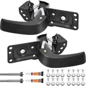 Interior Door Handle Kit Front Left Drivers Side for 2007-2014 Chevy Silverado 1500 2500 3500 Tahoe Suburban Avalanche GMC Sierra Yukon XL Cadillac Escalade ESV EXT Replace # 20833606 80374 20871488