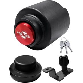 Trailer Lock Fits 2 5/16 Inch Couplers, Upgrade Heavy-Duty Steel Trailer Hitch Coupler Locks,Tongue Lock with Rubber Cover, Secures Safety Chains Anti Theft for RV, Boat, Cargo Traile