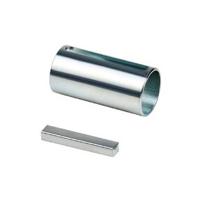 New 1" to 1-1/8" (9/8") Inch 2.3" Long Crankshaft Sleeve Adapter 1/4" Keyway Slot w/Keystock, Stainless Steel Gas Engine Crank Shaft Sleeve Adaptor Pulley Wheel Bore Reducer Predator Step Key