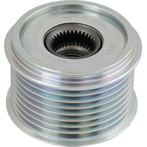 DB Electrical 208-24015 Pulley Compatible With/Replacement For Bosch F00M061015, John Deere L156092 56mm Groove OD, Serpentine Groove Type, 17 mm ID, 61 mm OD, 8 Number of Grooves, Clutch Pulley Type