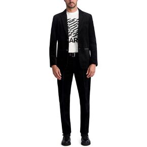 Karl Lagerfeld Paris Men's 2 Button Long Sleeve Corduroy Blazer