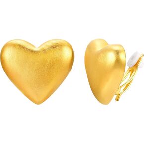 Clip on Earrings Women, Gold Earrings for Sensitive Ears, Fashion Women's Earrings Jewelry Birthday Gift for Wife Grandm