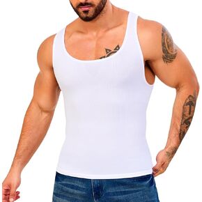 Mens Compression Shirt Slimming Body Shaper Mens Shapewear Tummy Control Sleeveless Abdomen Undershirt Vest Tank Tops