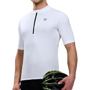 Nepest Cycling Jersey Men Short Sleeve Bike Shirts with 4 Rear Pockets Moisture Wicking Half Zip Road & Mountain Biking