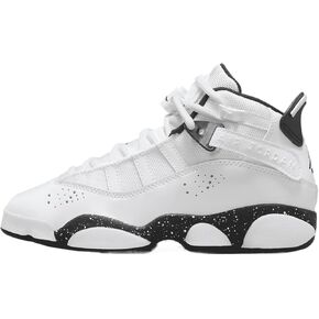 Nike Jordan 6 Rings Big Kids' Shoes (323419-111, WHITE/BLACK-WHITE)