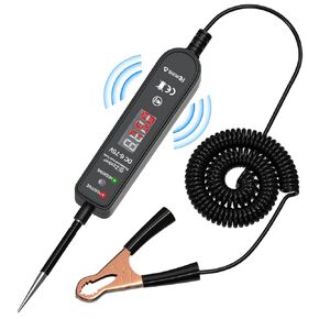 Test Light Automotive,DC 6-75V Digital LED Fuse & Voltage Tester,Circuit Tester Automotive with Digital Voltage Display,Relay Tester,Electric Test Pen for Car Battery Polarity Continuity Fuses (Black)