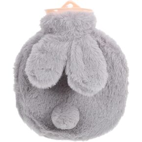 Toyvian 300ml Mini Hot Water Bag Lovely Bunny Hot Water Bottle with Covers Comfortable Hand Warmer for Women Hand Feet Warmer