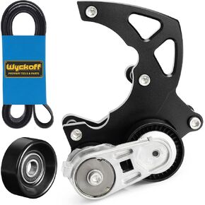 LS Swap R4 AC Compressor Bracket Kit, High Mount A/C Brackets Compatible with Chevy GMC SUV Truck Vortec Engines LSX LS2 LS3 LS6 LQ LQ4 LQ9 Includes Tensioner, Idler Pulley, Serpentine Belt