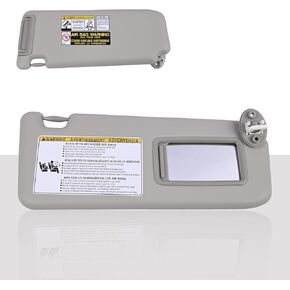 Passenger Side Sun Visor Fit for Toyota RAV4 2014 2015 2016 2017 2018 Replace 74310-42593 Front Right | Sun Protection Shade | Makeup Mirror | Gray