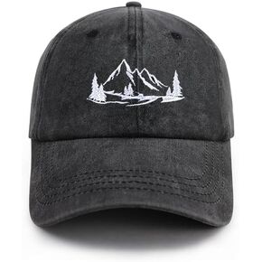Mountain Baseball Cap Adjustable Unisex - Lightweight Foldable Outdoor Hat for Hiking & Camping Adventures