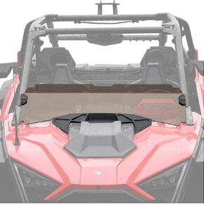 KIWI MASTER Tinted Hard Coat Poly Half Windshield for 2020-2024 Polaris RZR Pro XP, Pro R, Turbo R Accessories Heavy Duty Polycarbonate Scratch Resistant Dark Tint Replace OEM # 2884966