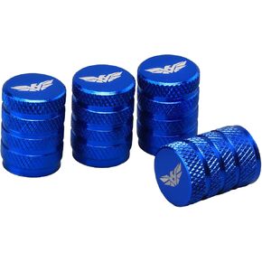 Tire Valve Stem Caps, Anodized Aluminum Tire Valve Cap Set, Universal Stem Covers for Cars Trucks Motorcycles SUVs and Bikes，4 pcs/Pack (Red)