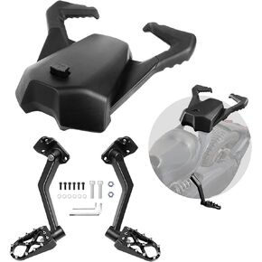 Passenger Seat and Foot Pegs for Ryker Upgraded Rear Seat + Footrest for Can-am Ryker 900 600 Rally Edition Sport Edition All Models for Ryker Accessories (Seat + Pegs) (MAX Mount 219400800 Required)
