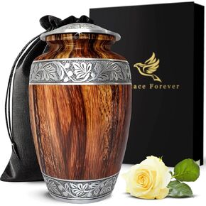 Wooden Urns for Human Ashes Adult Man - Cremation Urn for Ashes for Woman & Man - Funeral Urn for Adult Male & Female - Decorative Urns to Honor Your Loved Ones