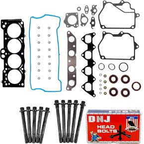 DNJ HGB933 Cylinder Head Gasket set with Head Bolt Kit For 1993-1997 Geo Prizm 1.8L 1762cc 107cid L4 DOHC