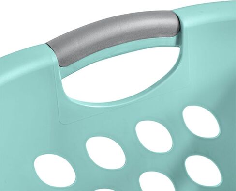 Sterilite Ultra HipHold 1.25 Bushel Plastic Stackable Clothes Laundry Basket Bin with Reinforced Rim and Ventilation Holes, Aqua Blue (12 Pack) in Saudi Arabia
