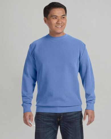Comfort Colors 9.5 Oz. Garment-Dyed Fleece Crew (1566)- Flo Blue,Large in Kuwait