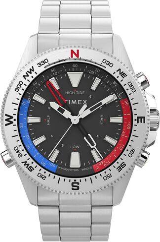 Timex Men's Expedition North Tide-Temp-Compass 43mm TW2V21800JR Quartz Watch Green/Black/Natural, أخضر/أسود/طبيعي, حزام in Saudi Arabia