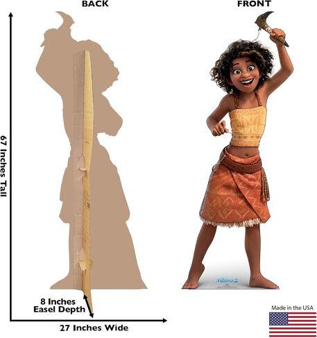 Cardboard People Maui & Kotu Life Size Cardboard Cutout Standup - Disney's Moana 2 (2024 Film) in Kuwait