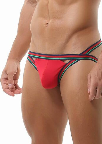 SEOBEAN Mens Low Rise Sexy Cross Band Y-Back Jockstrap 220107 in Saudi Arabia