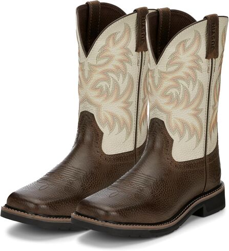 Justin Men's Driller Western Work Boot Soft Toe Tan 11.5 EE in Kuwait