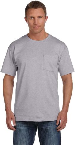 Fruit of the Loom 100% Heavy Cotton HD Pocket T-Shirt, 3XL, ATHLETIC HEATHER in Saudi Arabia