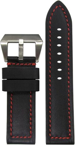 Panatime Black Genuine Leather Soft Calf 190 Watch Band in Saudi Arabia