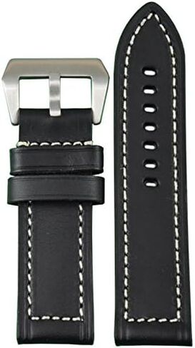 Panatime Black Genuine Leather Soft Calf 190 Watch Band in Saudi Arabia