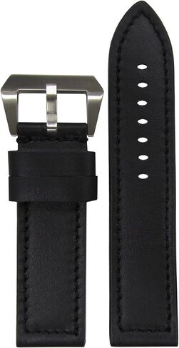 Panatime Black Genuine Leather Soft Calf 190 Watch Band in Saudi Arabia