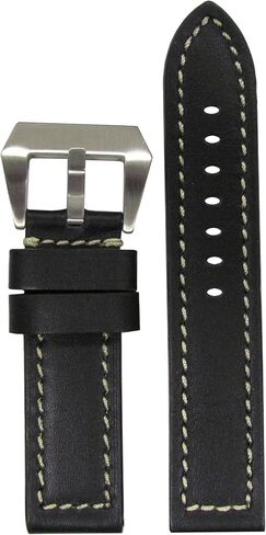 Panatime Black Genuine Leather Soft Calf 190 Watch Band in Saudi Arabia