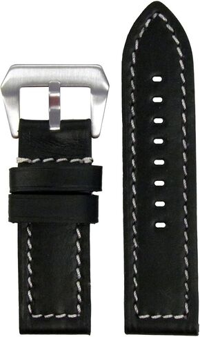 Panatime Black Genuine Leather Soft Calf 190 Watch Band in Saudi Arabia