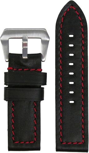 Panatime Black Genuine Leather Soft Calf 190 Watch Band in Saudi Arabia