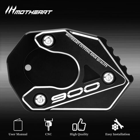 لوحة امتداد الحامل الجانبية للدراجات النارية ل Z900 2017-2024 Z900SE 2022-2024 Z900RS 2018-2024 الحامل الجانبي المكثف المكثف للانزلاق المضاد للانزلاق في الهواء الطلق (أسود) in Kuwait