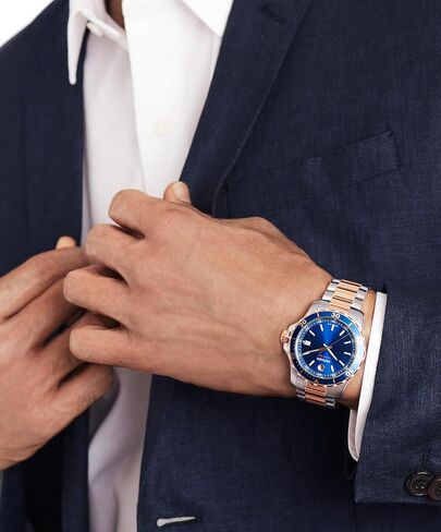 Movado Men's Series 800 Sport Stainless Watch with a Printed Index Dial, Silver/Blue (Model 2600137) in Saudi Arabia