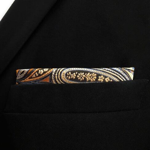 SHLAX&WING Paisley Multicolored Silk Pocket Square Mens Handkerchief Fashion New in Kuwait