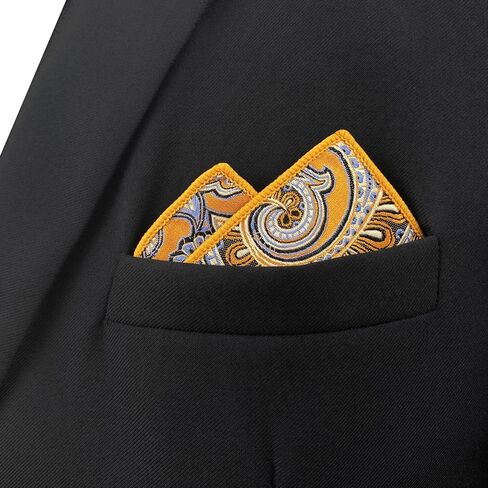 SHLAX&WING Paisley Multicolored Silk Pocket Square Mens Handkerchief Fashion New in Kuwait