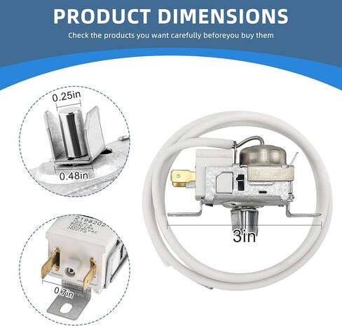 2198202 Refrigerator Cold Control Thermostat Replacement from Sikawai- Replaces 2161284 2198201 PS11739232 AP6006166 WP2198202 in Saudi Arabia