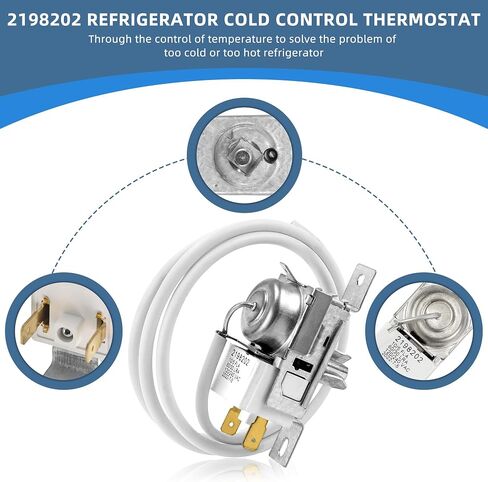 2198202 Refrigerator Cold Control Thermostat Replacement from Sikawai- Replaces 2161284 2198201 PS11739232 AP6006166 WP2198202 in Saudi Arabia