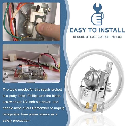 2198202 Refrigerator Cold Control Thermostat Replacement from Sikawai- Replaces 2161284 2198201 PS11739232 AP6006166 WP2198202 in Saudi Arabia