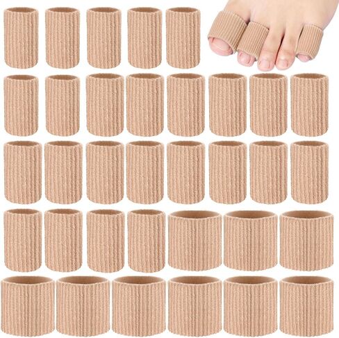 بلولو 36 قطعة أنابيب إصبع القدم 0.98 بوصة وسادة وسادة أنبوب من وسادات الذرة لأكمام حماة هلام ناعمة للوسائد بثورات الكالسيشات 3 (بني) (بني) in Kuwait