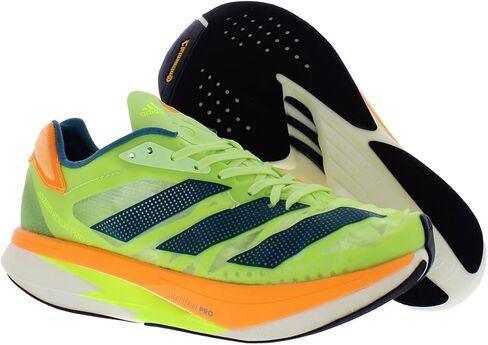 adidas Unisex Adizero Adios Pro 2 Pulse Lime/Real Teal/Flash Orange 11 in Saudi Arabia